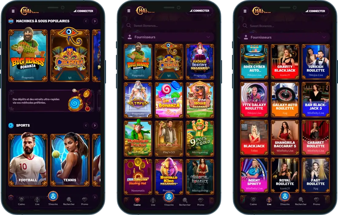 Casino Chanze France Application Mobile